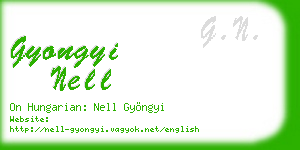gyongyi nell business card